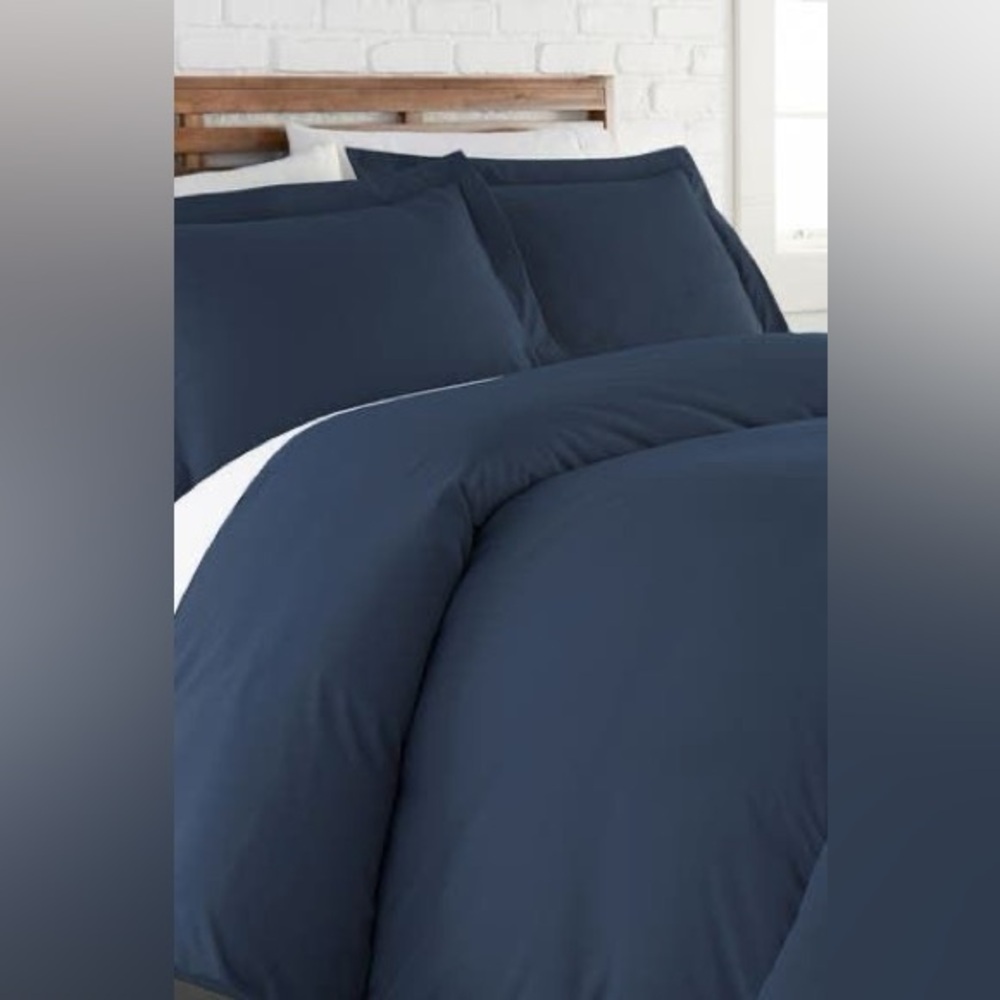 NEW Denim Blue Duvet cover and two pillow covers